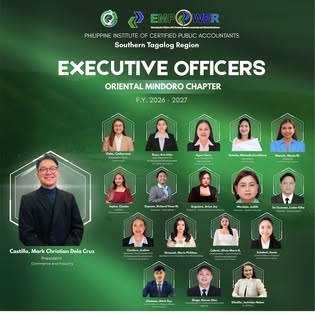 PICPA Oriental Mindoro Chapter FY 2026-2027 executive officers poster